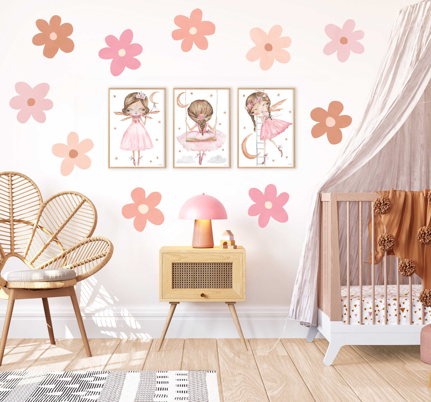 Pip+Phee Pink Luna Princess Fairy Art Print