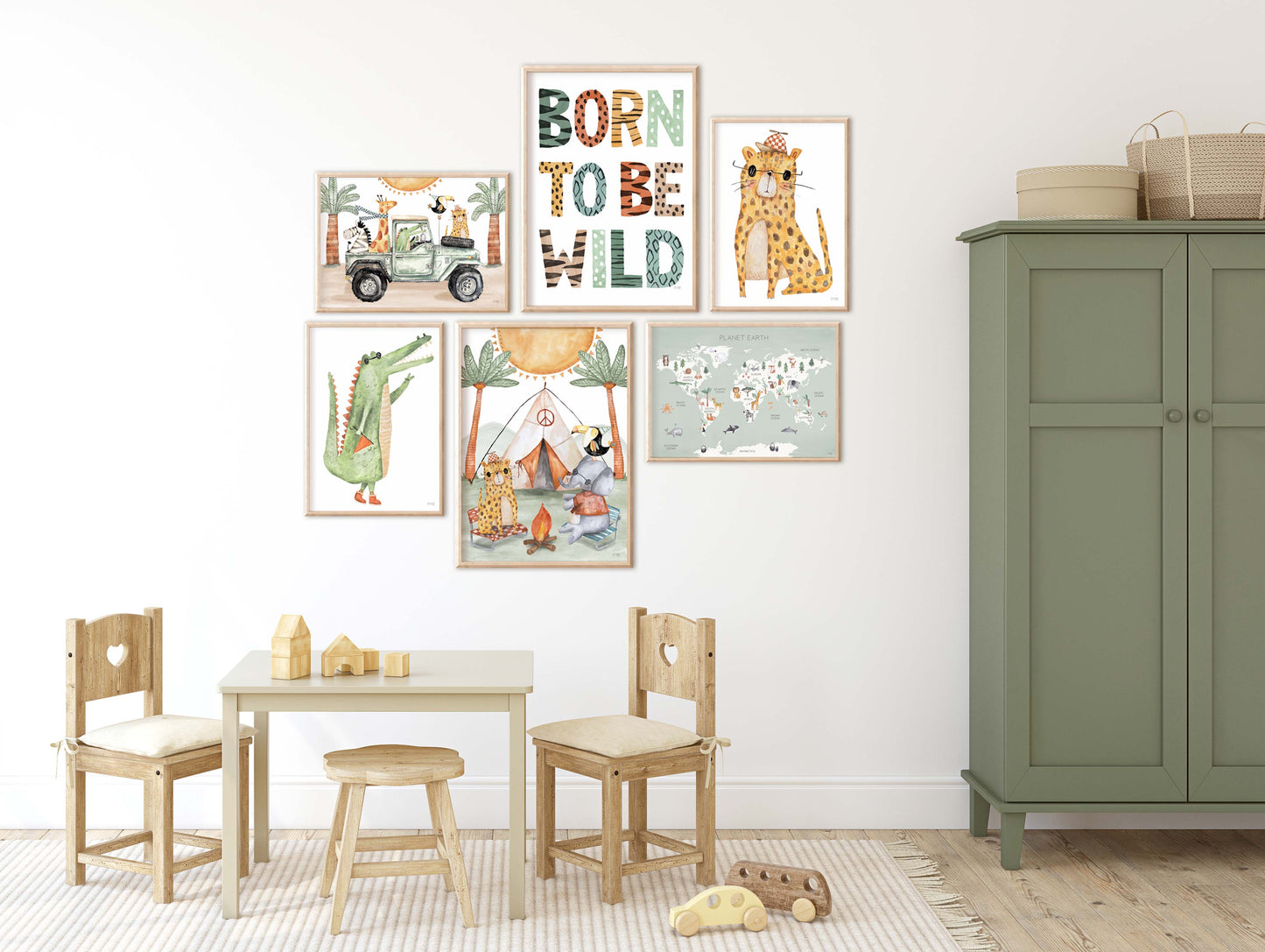 Pip+Phee Jungle Mates Crocodile Art Print