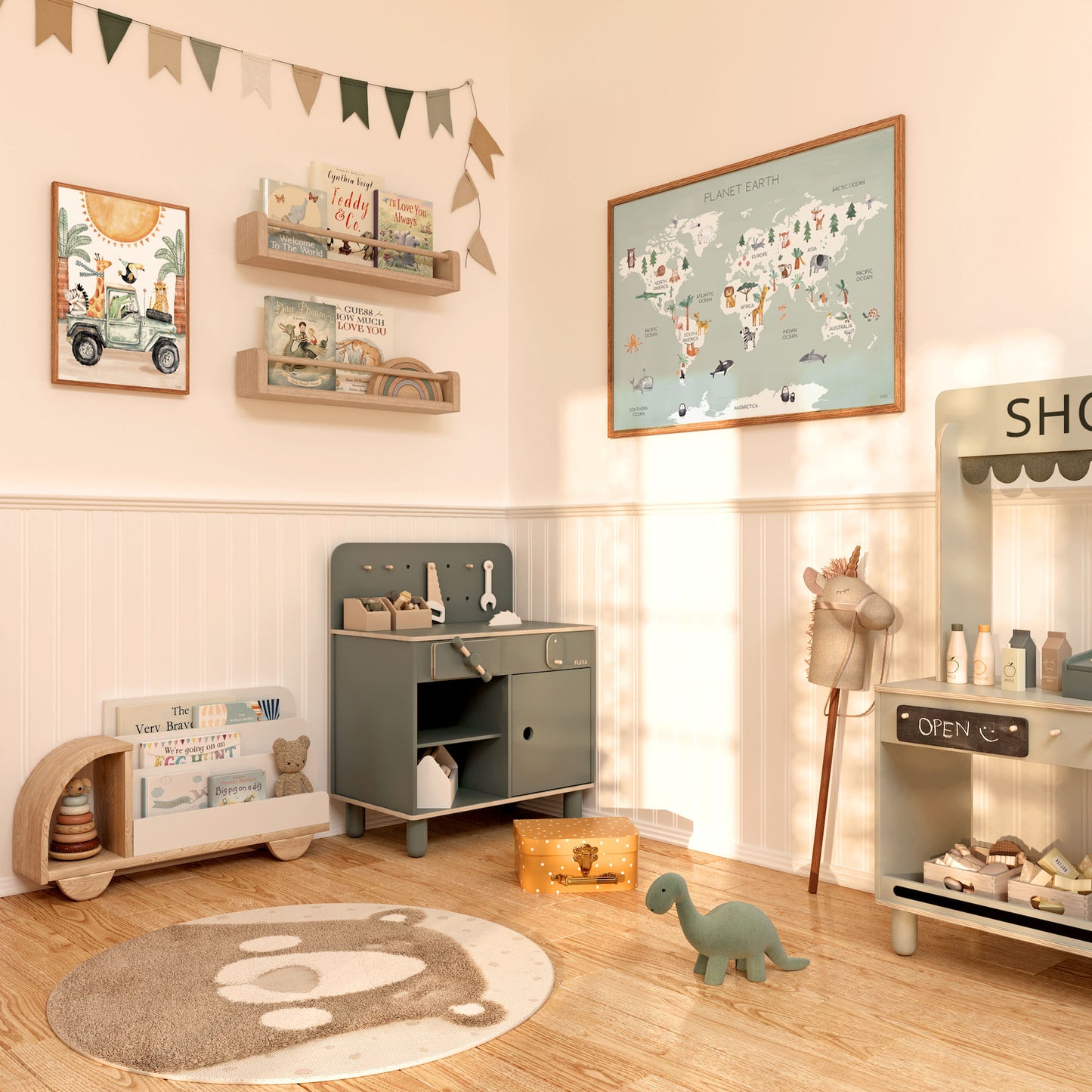 Pip+Phee Planet Earth Art Print - Sage