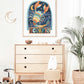 Pip+Phee Horoscope Zodiac Art Print - Scorpio - Blue/Rust