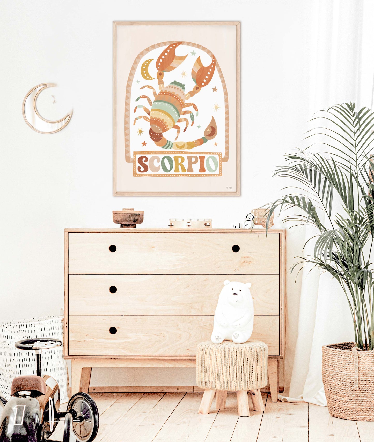 Pip+Phee Horoscope Zodiac Art Print - Scorpio - Neutral