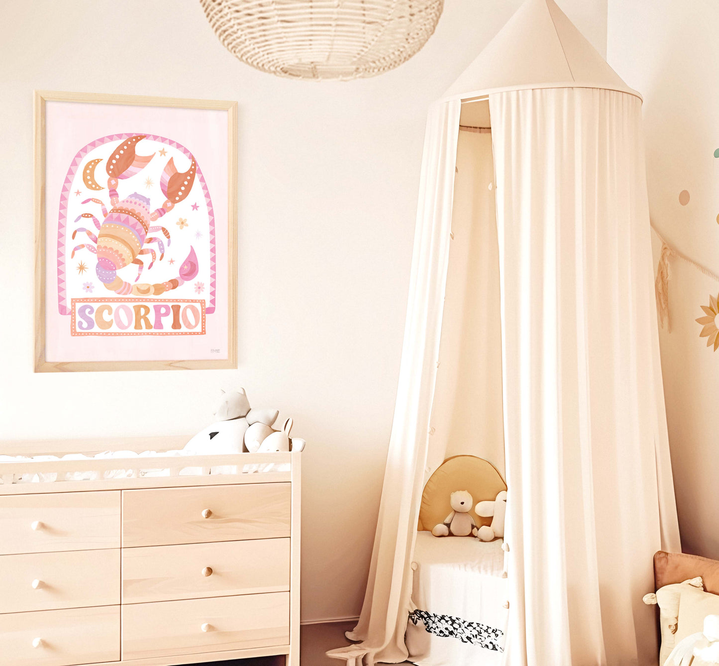 Pip+Phee Horoscope Zodiac Art Print - Scorpio - Pastel