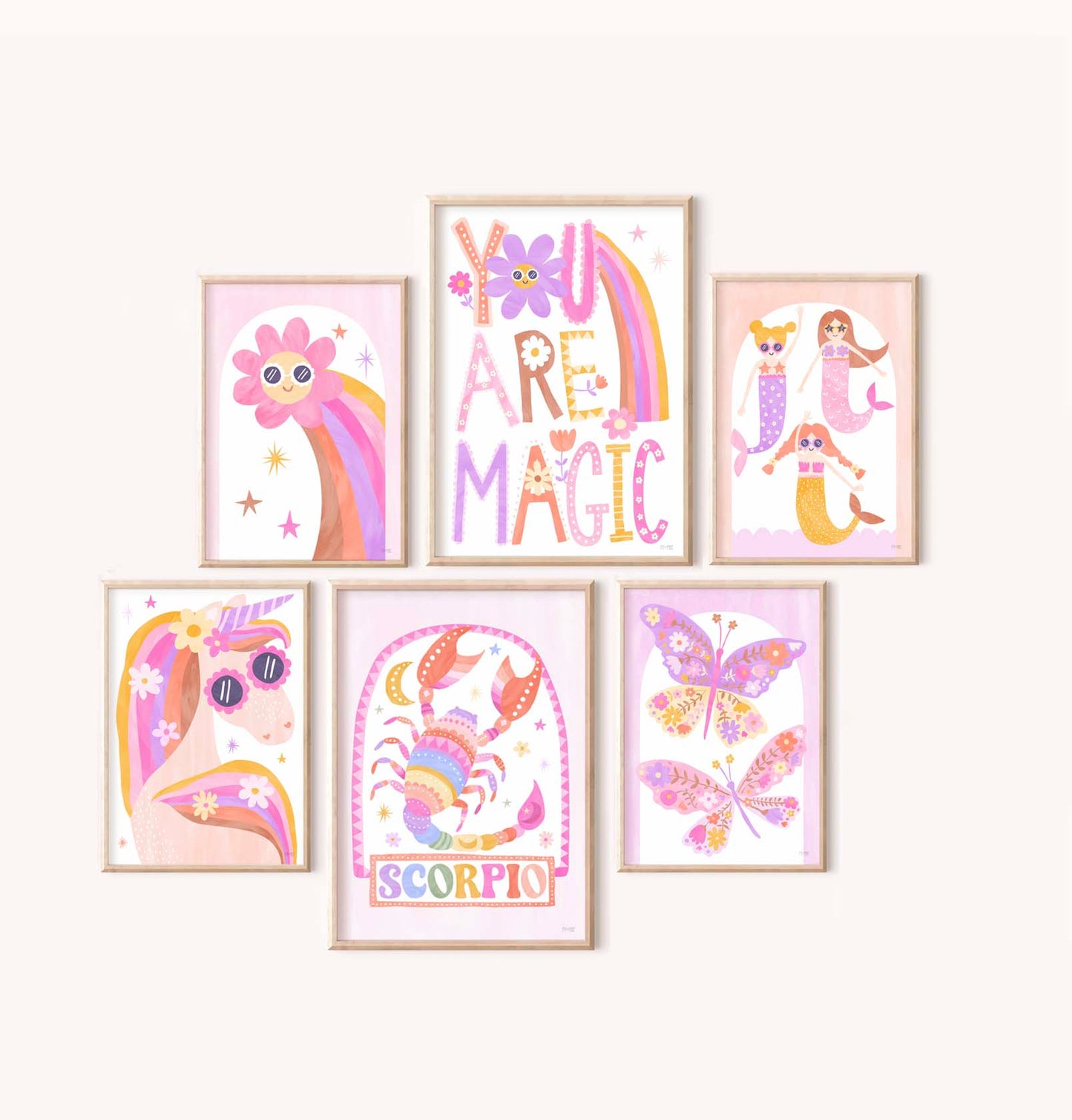 Pip+Phee Horoscope Zodiac Art Print - Scorpio - Bright