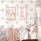 Pip+Phee Daisy Rainbow Fabric Wall Decals - Small Size - Dusty Peach Colours