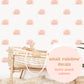 Pip+Phee Daisy Rainbow Fabric Wall Decals - Small Size - Dusty Peach Colours