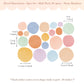 Pip+Phee Spot Fabric Wall Decals - Reusable - Dusty Rainbow colours