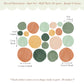 Pip+Phee Spot Fabric Wall Decals - Reusable - Jungle Colours