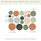 Pip+Phee Spot Fabric Wall Decals - Reusable - Jurassic Colours