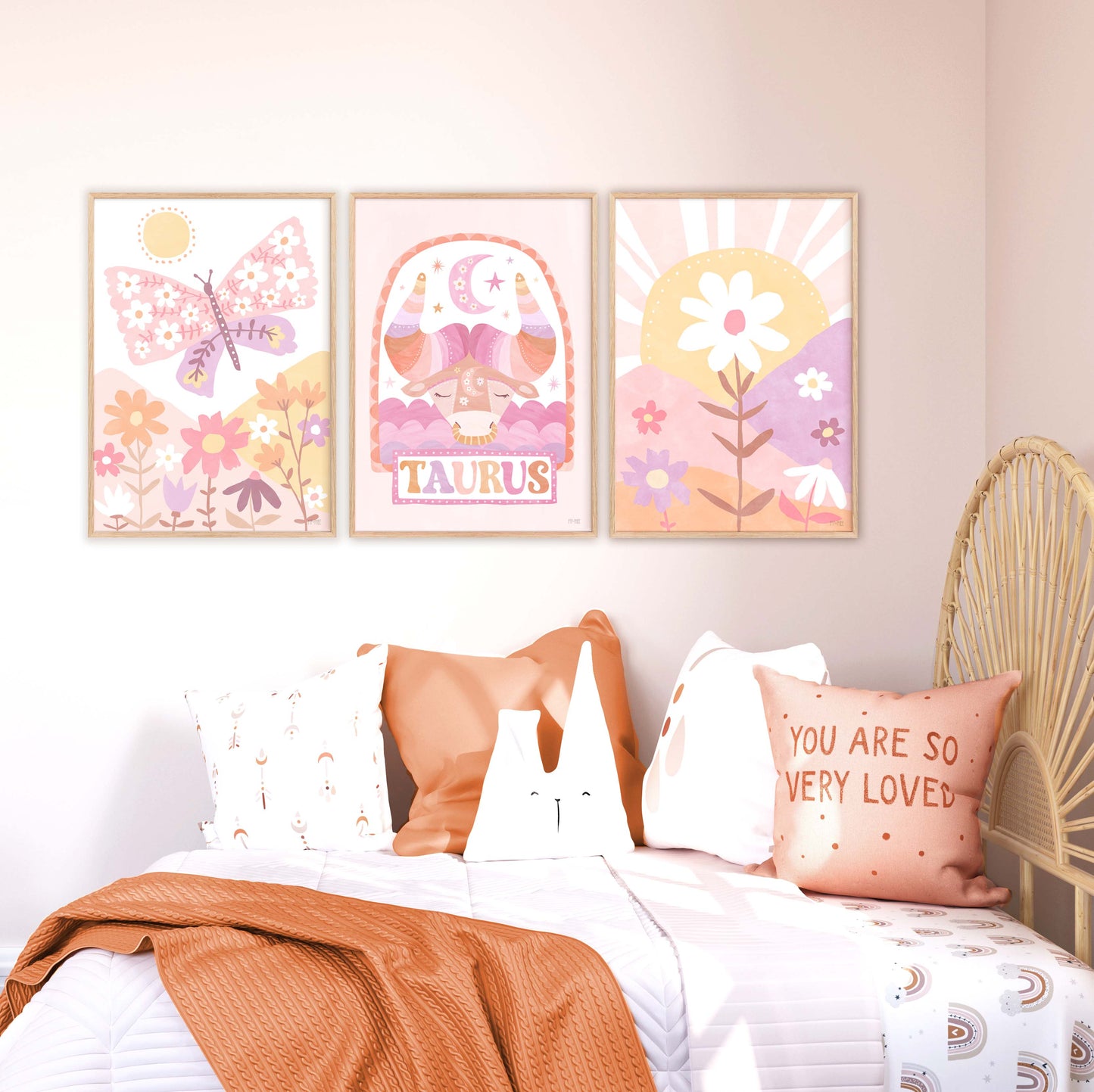 Pip+Phee Horoscope Zodiac Art Print - Taurus - Pastel