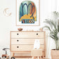 Pip+Phee Horoscope Zodiac Art Print - Virgo - Blue/Rust