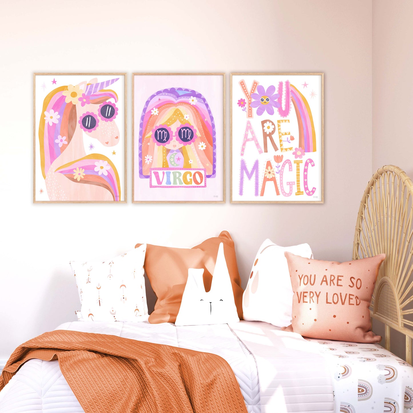 Pip+Phee Horoscope Zodiac Art Print - Virgo - Bright
