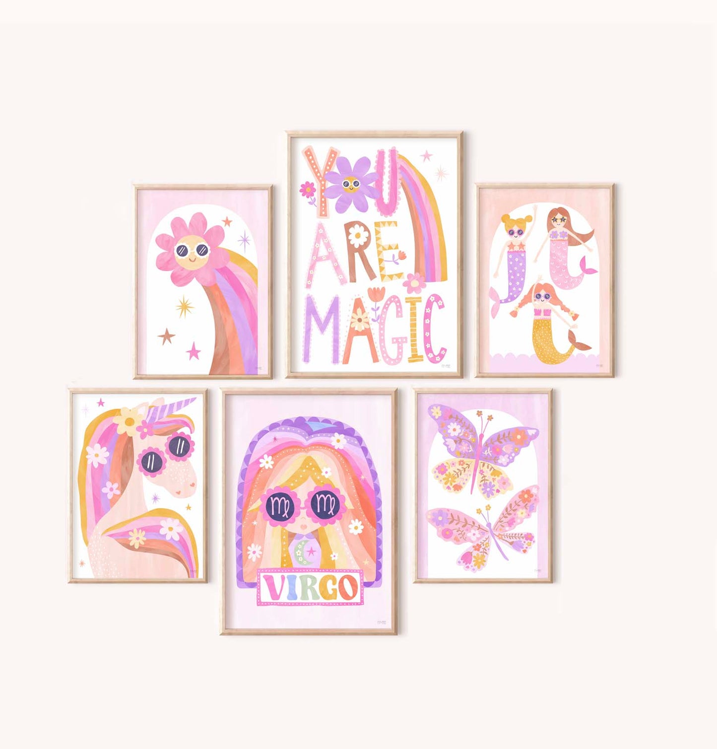 Pip+Phee Horoscope Zodiac Art Print - Virgo - Bright