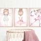 Pip+Phee Ballerina Art Print - Different Hair colours