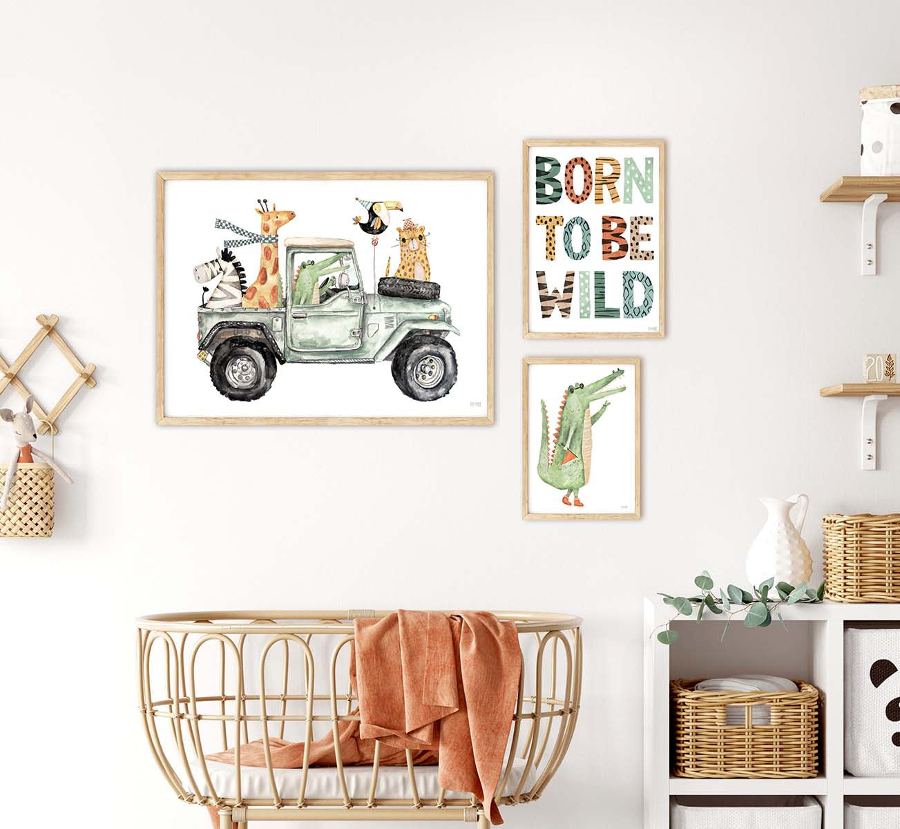 Pip+Phee Safari Jeep Jungle Adventures Art Print - Landscape