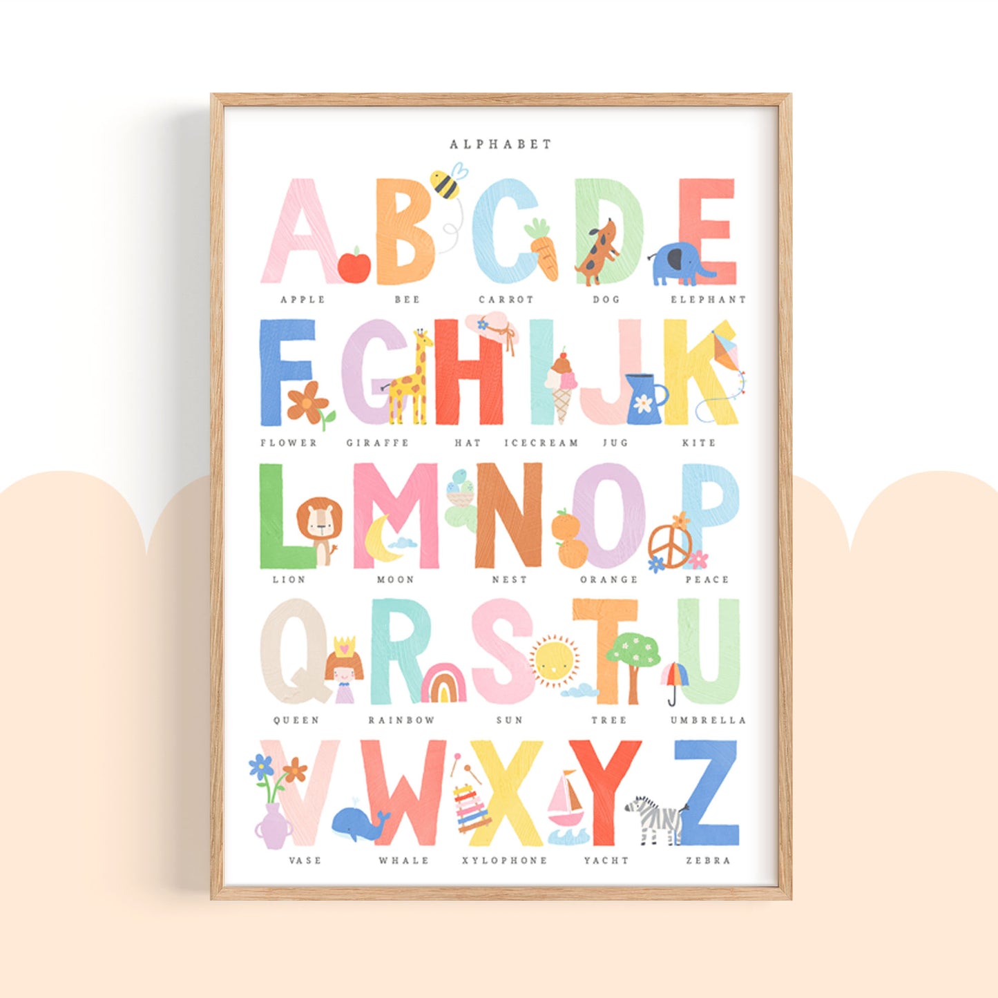 Pip+Phee Clever Cookie Alphabet Art Print - Bright