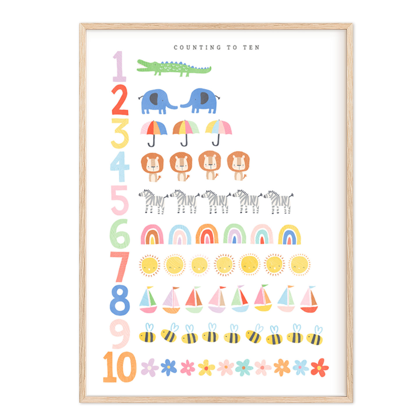 Pip+Phee Clever Cookie Count to 10 Art Print - Bright