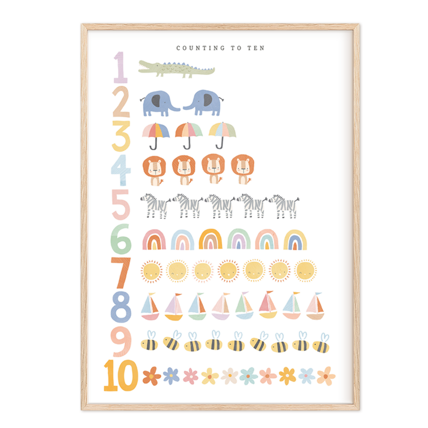Pip+Phee Clever Cookie Count to 10 Art Print - Dusty Pastel