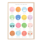 Pip+Phee Clever Cookie Emotions Art Print - Bright