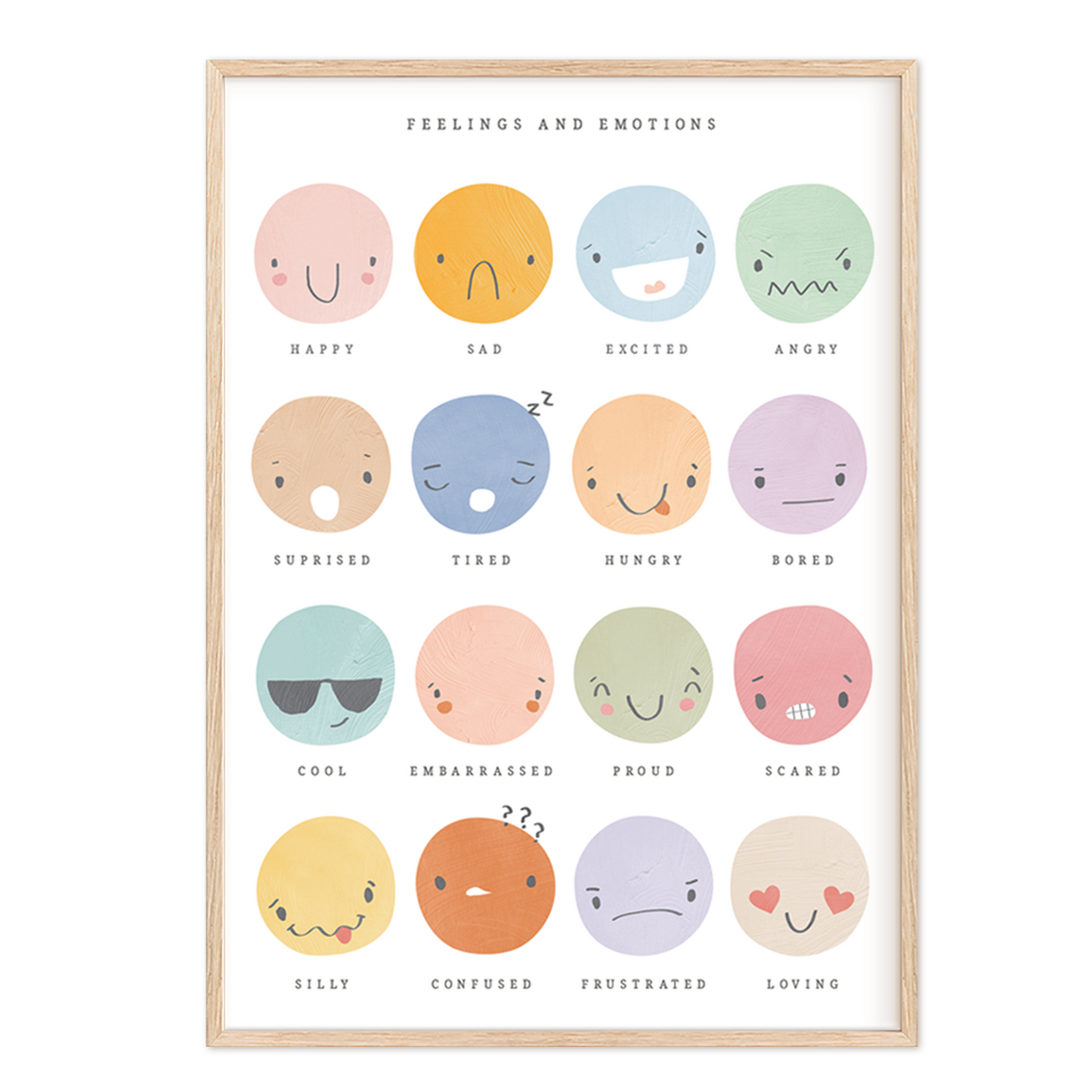 Pip+Phee Clever Cookie Emotions Art Print - Dusty Pastel