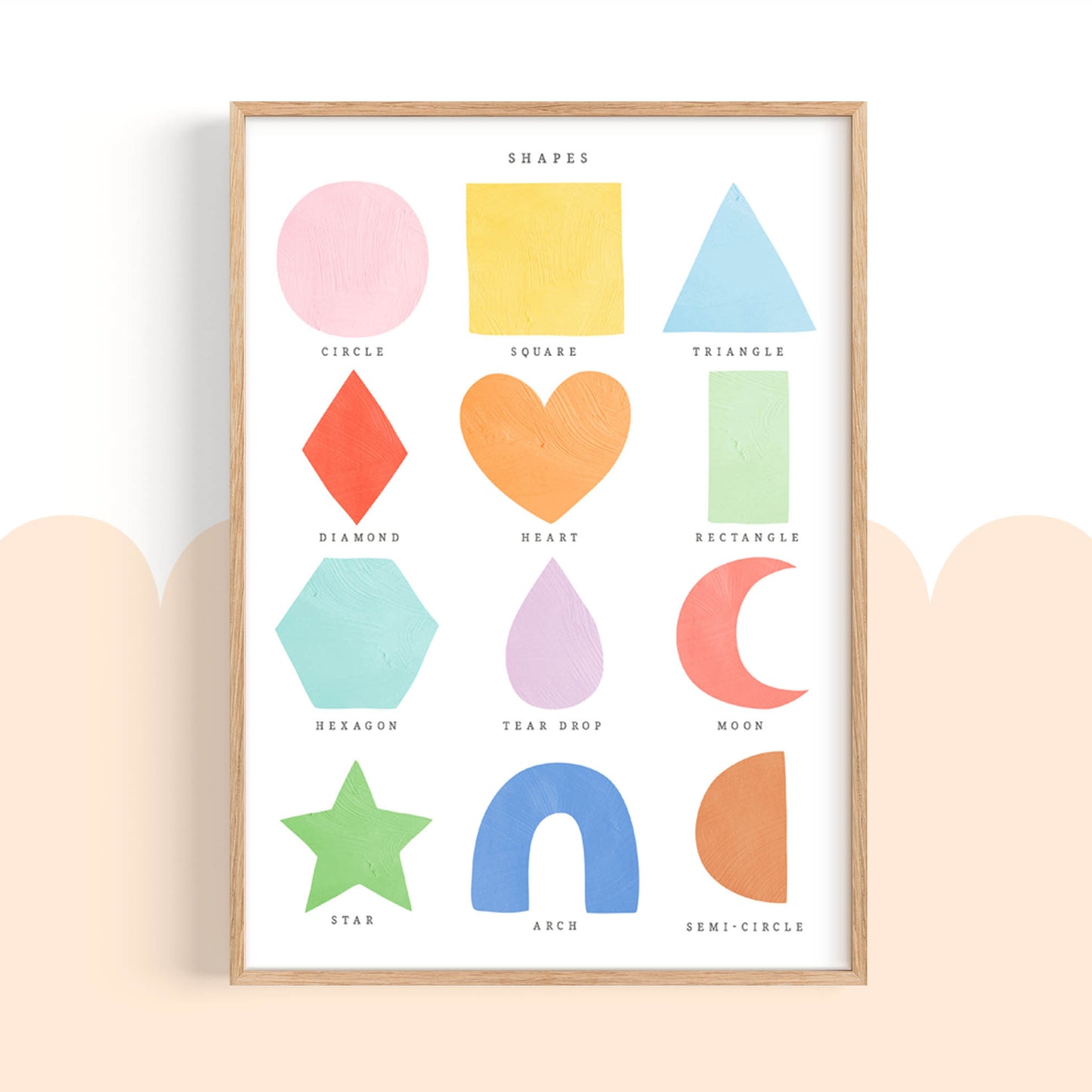 Pip+Phee Clever Cookie Shapes Art Print - Bright