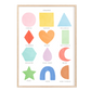 Pip+Phee Clever Cookie Shapes Art Print - Bright