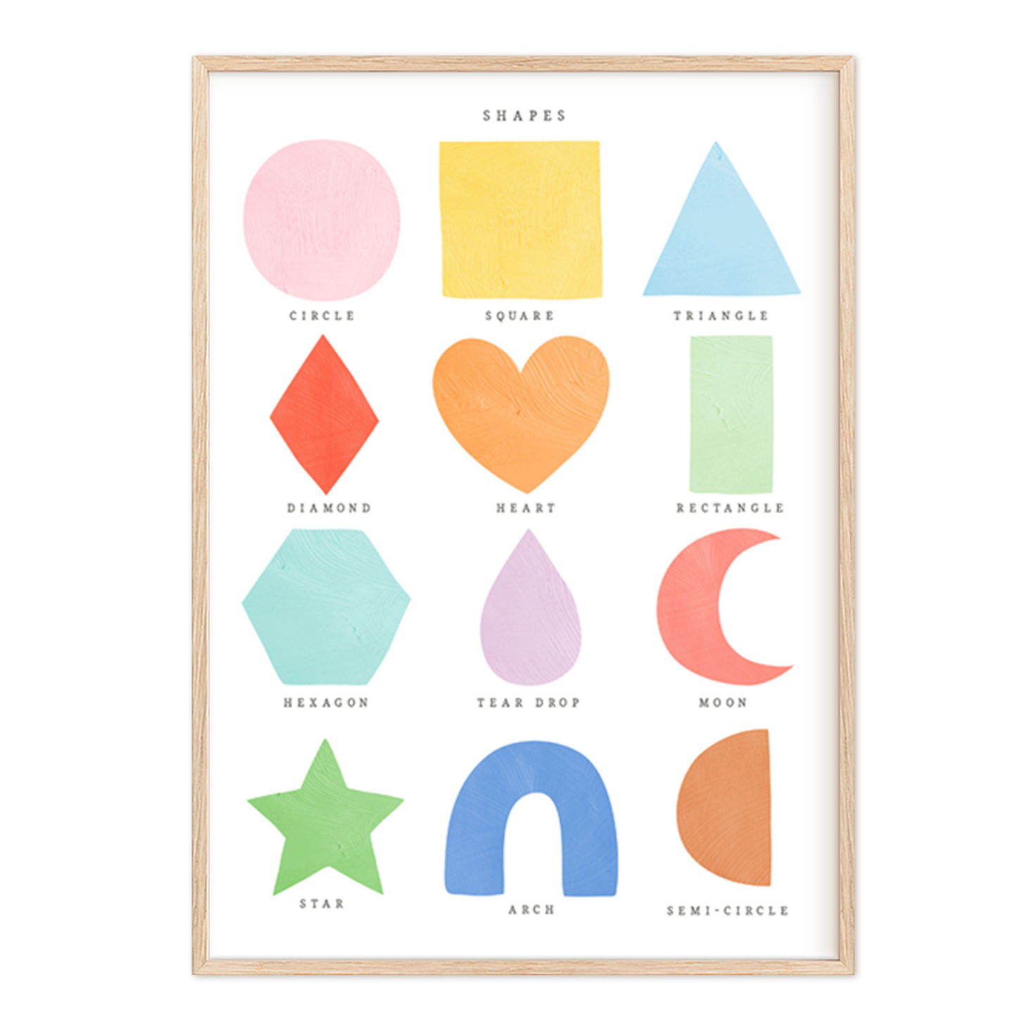Pip+Phee Clever Cookie Shapes Art Print - Bright