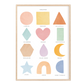 Pip+Phee Clever Cookie Shapes Art Print - Dusty Pastel