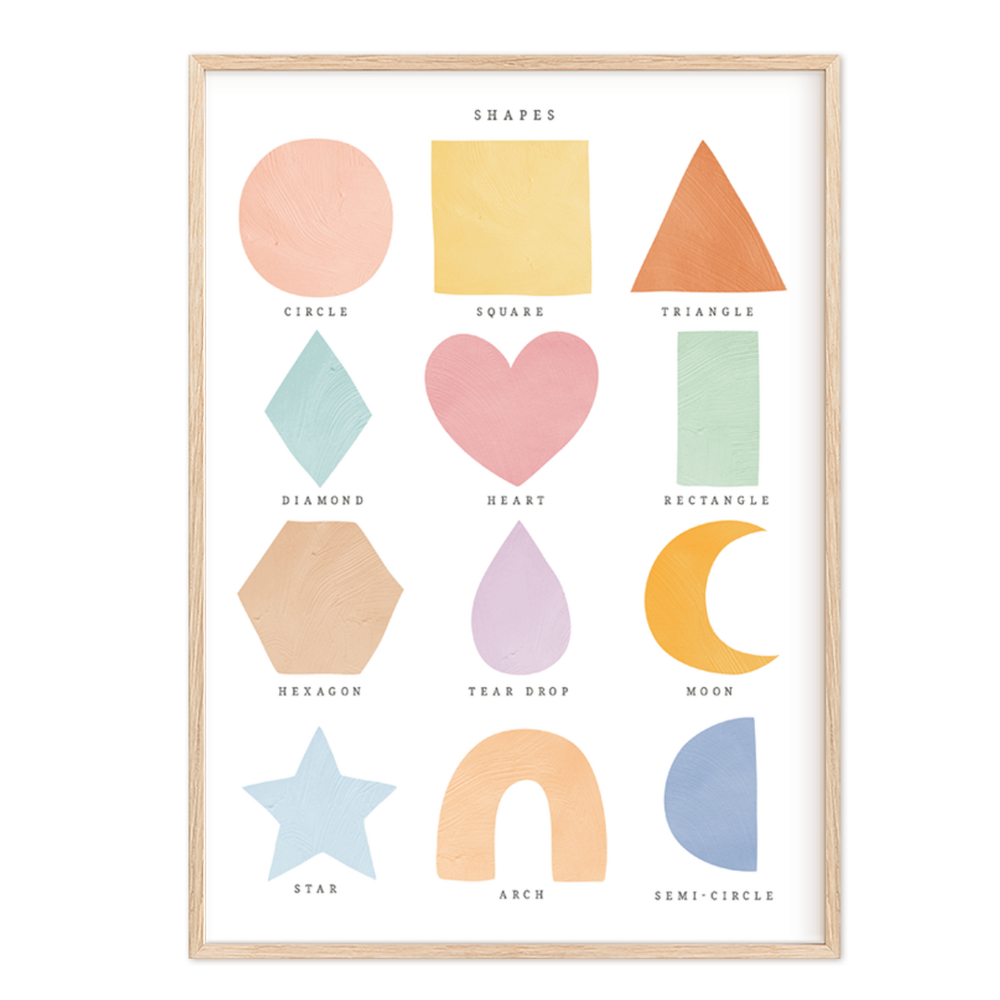 Pip+Phee Clever Cookie Shapes Art Print - Dusty Pastel