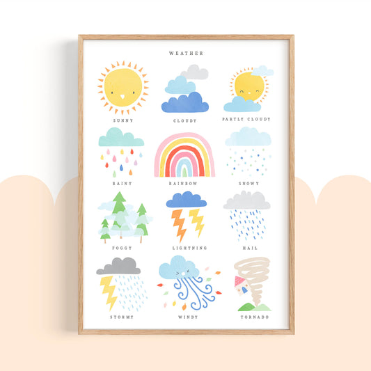 Pip+Phee Clever Cookie Weather Art Print - Bright