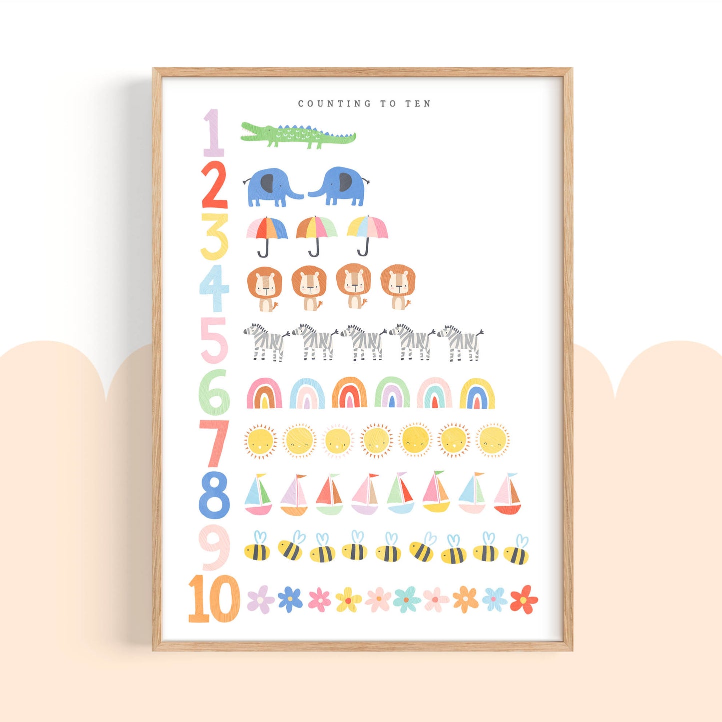 Pip+Phee Clever Cookie Count to 10 Art Print - Bright