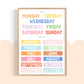 Pip+Phee Clever Cookie Days & Months Art Print - Bright