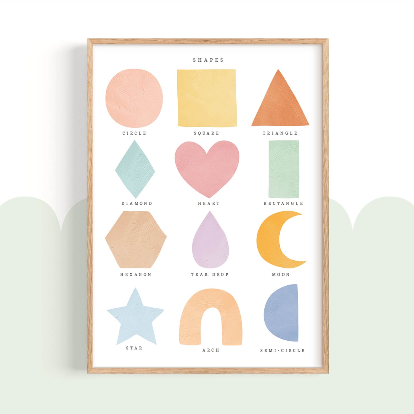 Pip+Phee Clever Cookie Shapes Art Print - Dusty Pastel