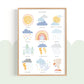 Pip+Phee Clever Cookie Weather Art Print - Dusty Pastel