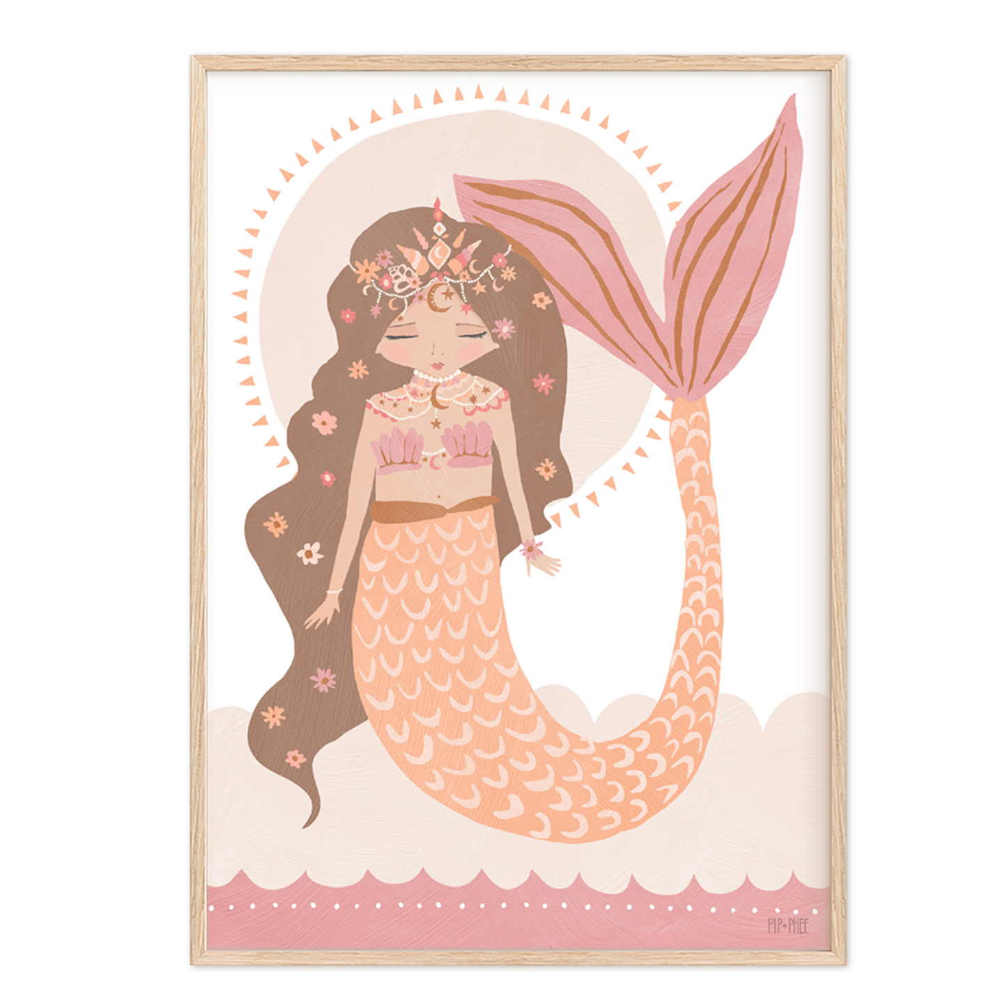 Pip+Phee Cosmic Mermaid Goddess Art Print - Dusty