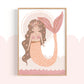 Pip+Phee Cosmic Mermaid Goddess Art Print - Dusty
