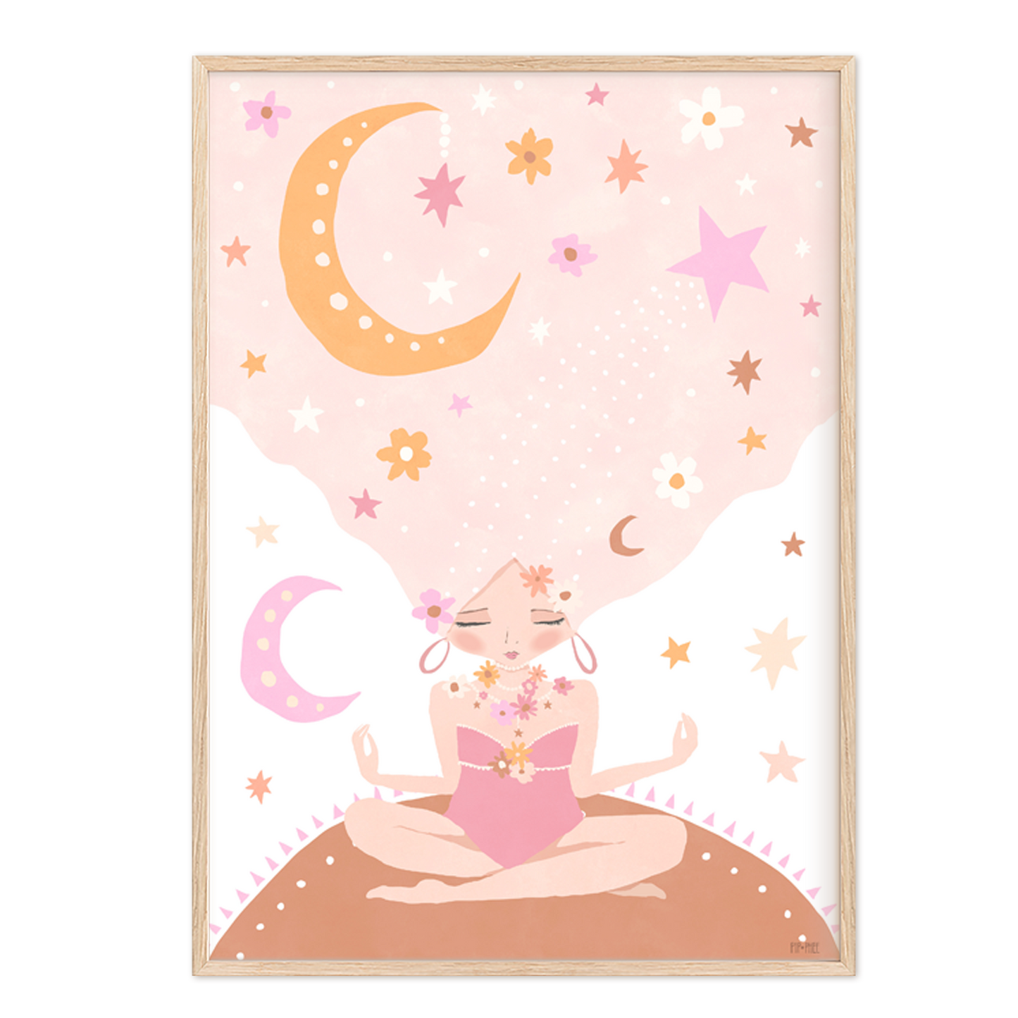 Pip+Phee Cosmic Lunar Goddess Art Print - Bright