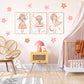 Pip+Phee Daisy Fabric Wall Decals - Medium Size - Dusty Peach & Pink Colours