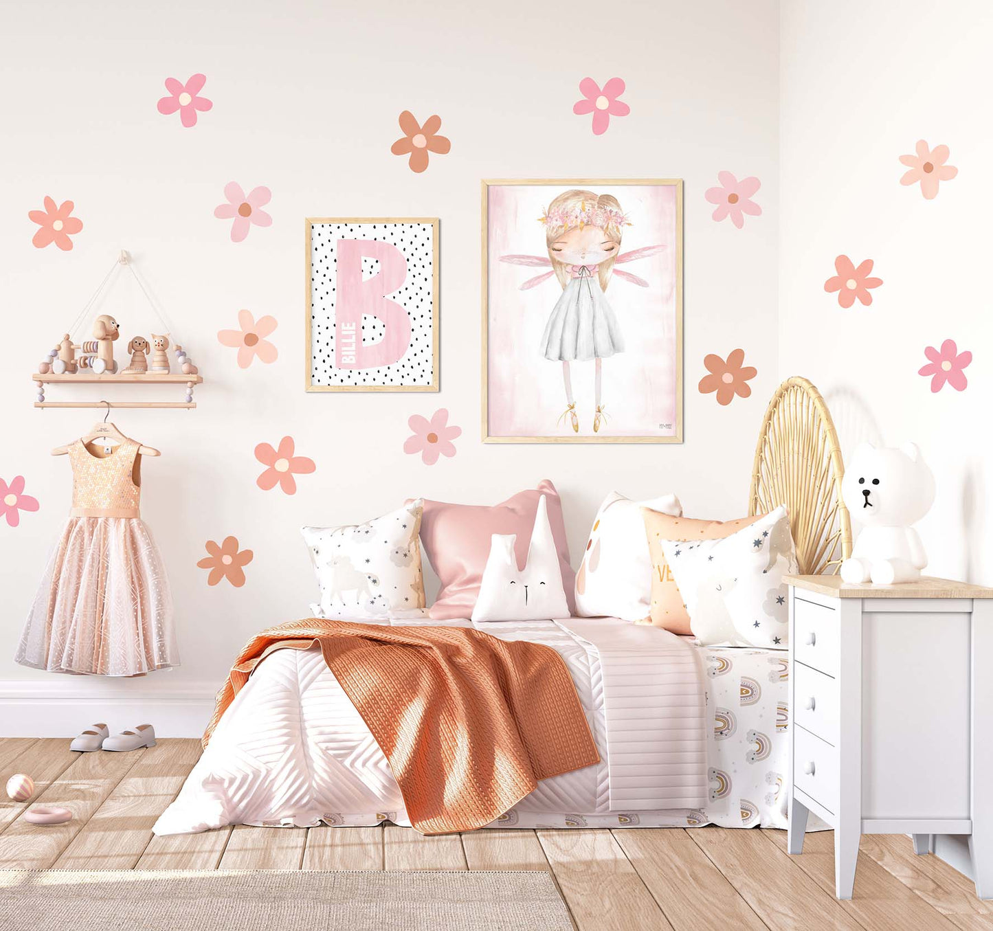 Pip+Phee Personalised Spot Name Art Print - Different colours to choose from