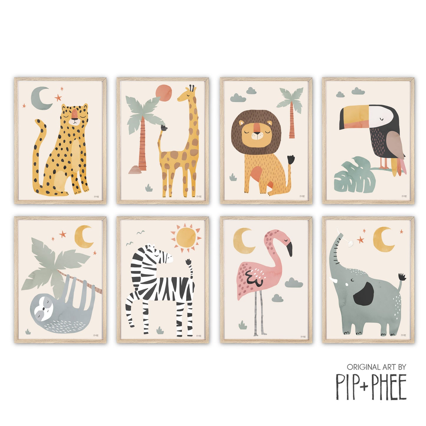 Pip+Phee Jungle Club Flamingo Art Print
