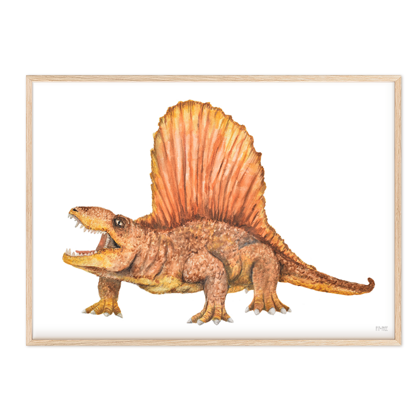 Pip+Phee Jurassic Dimetradon Art Print