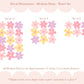 Pip+Phee Daisy Fabric Wall Decals - Medium Size - Pastel Colours