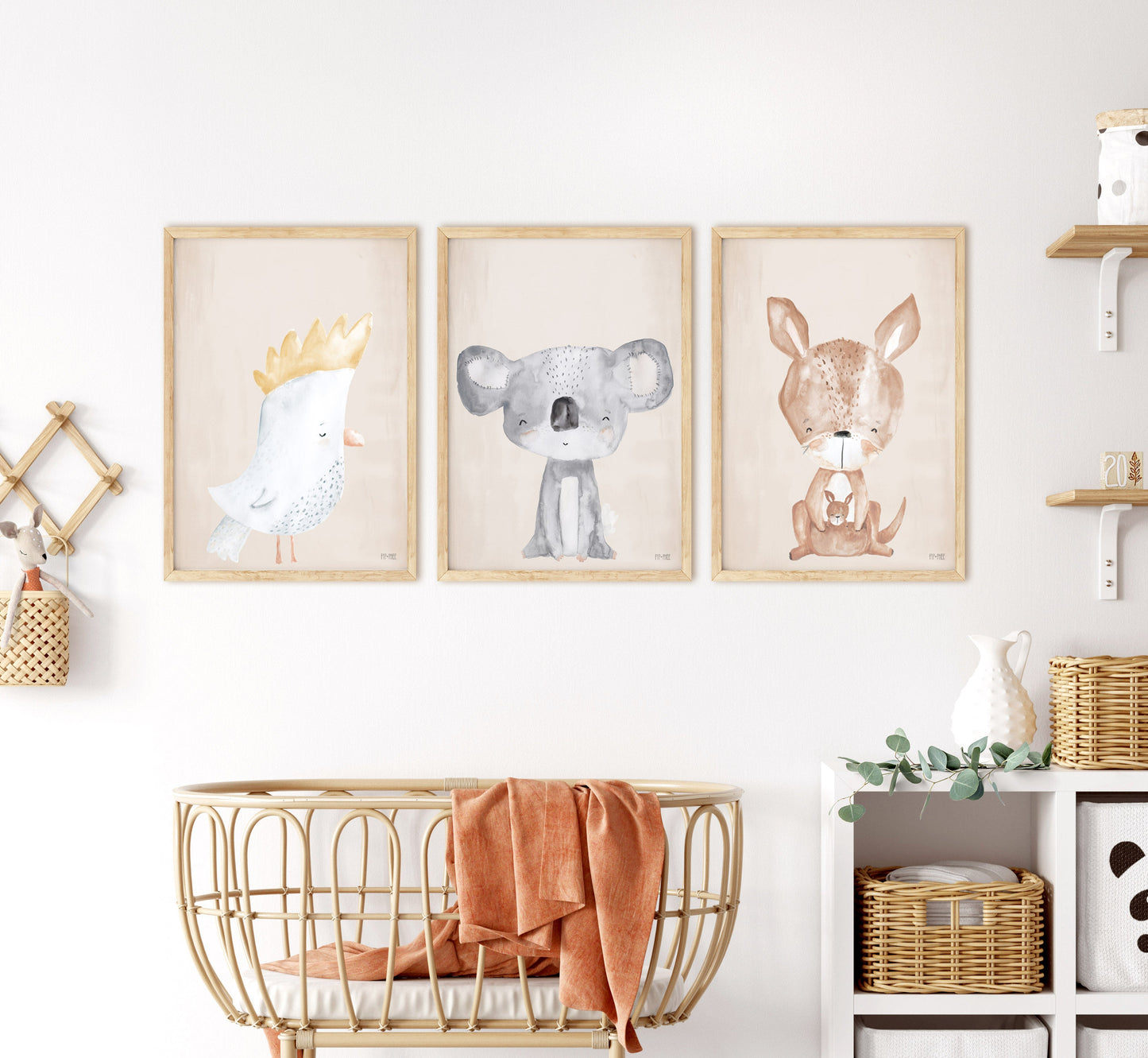 Pip+Phee Australian Animals Kangaroo Art Print