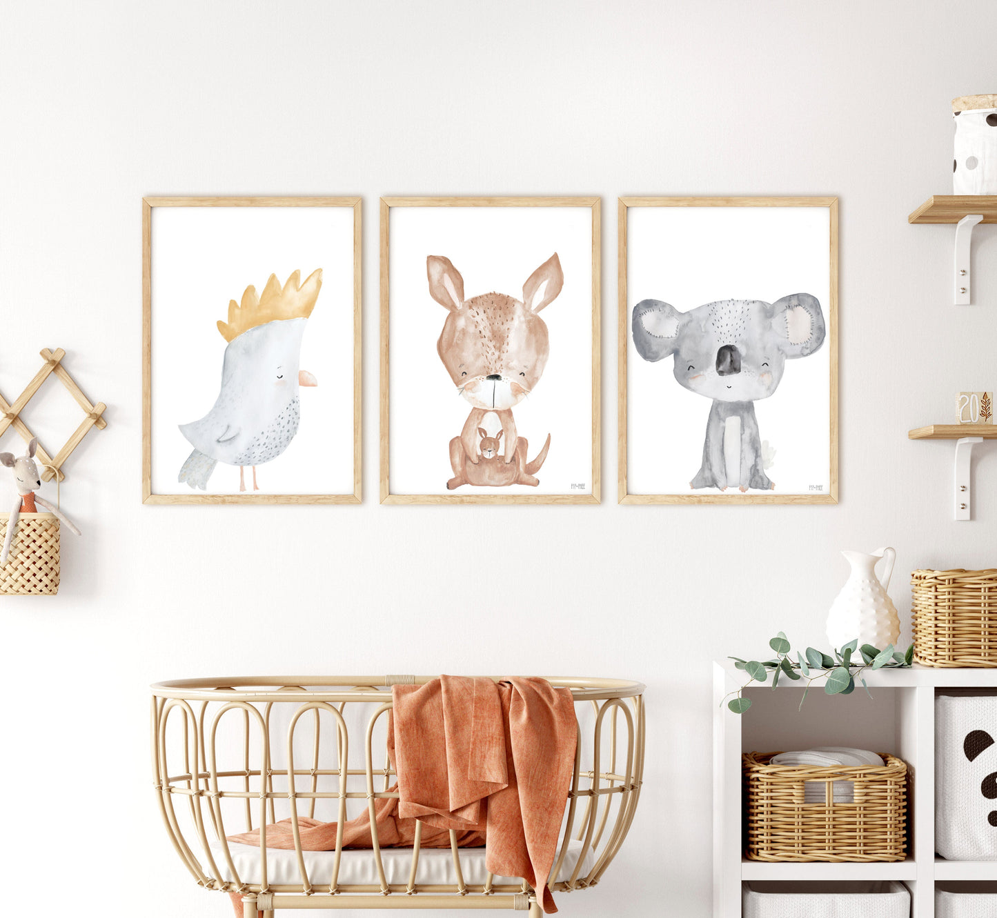 Pip+Phee Australian Animals Kangaroo Art Print