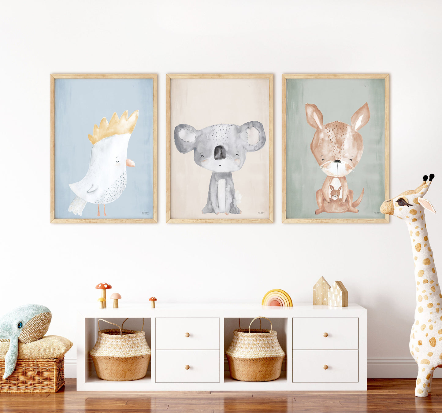 Pip+Phee Australian Animals Kangaroo Art Print