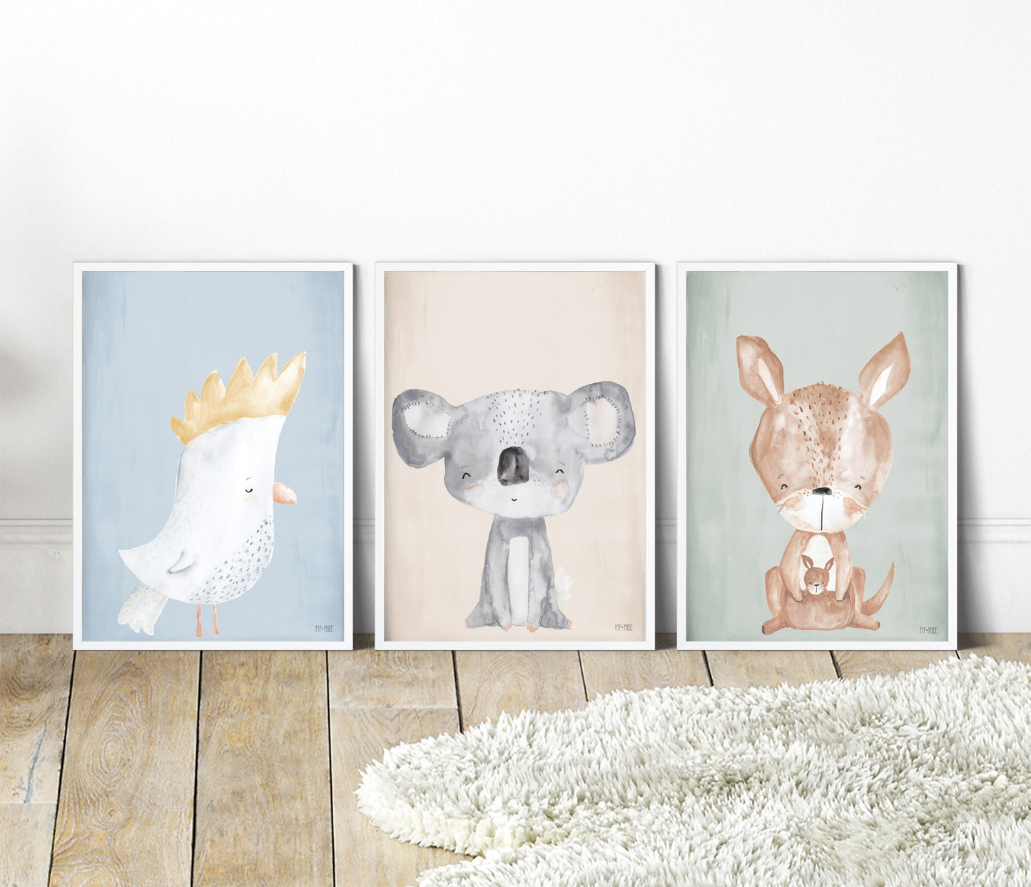 Pip+Phee Australian Animals Kangaroo Art Print