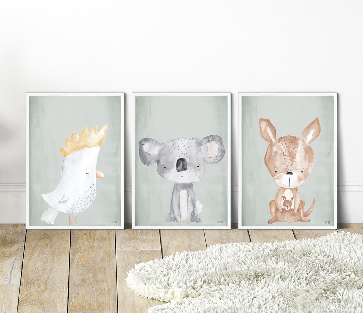 Pip+Phee Australian Animals Kangaroo Art Print