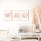 Pip+Phee Daisy Butterfly Circle Art Print - Dusty Peach