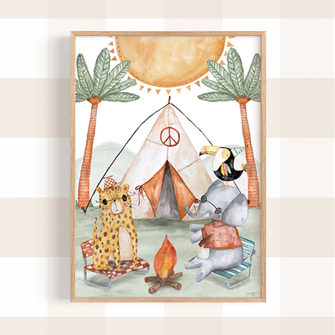 Pip+Phee Safari Camp Jungle Adventures Art Print - Portrait