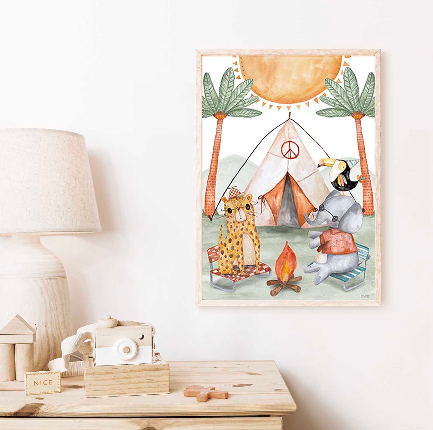 Pip+Phee Safari Camp Jungle Adventures Art Print - Portrait