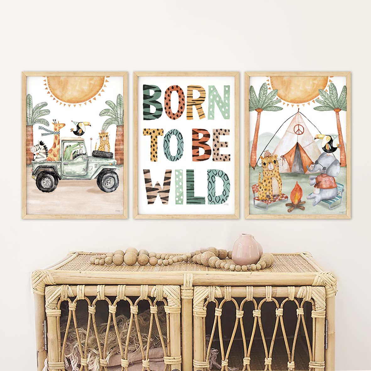 Pip+Phee Safari Camp Jungle Adventures Art Print - Portrait